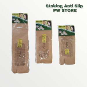 1 Lusin [12 Pasang] Uk Panjang Kaos Kaki Wanita Stoking Warna Kulit Muslimah Anti Slip Dan Non Slip [STOKING FELLAS]