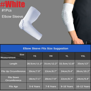MTATMT 1Pcs Sports Elbow Pads for Kids Youth Honeycomb Knee Compression Sleeves for Basketball Football Volleyball Cycling