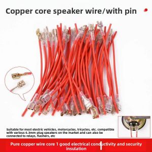 BONINGYU | Copper Horn Wire 6.3mm Terminal Connector Cable