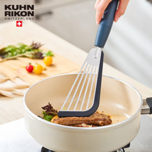 KUHN RIKON Silicone Spatula for Nonstick Pan Heat Resistant Kitchen Slotted Turner Swiss Design
