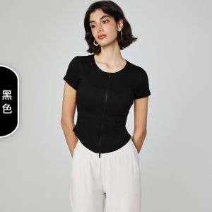 Áo Thun Yoga Cổ Tròn Có Khóa Kéo Modal Dành Cho Nữ Áo Thun Thể Thao Ôm Vừa Vặn Áo Thun Cổ Tròn Không Tay Mùa Hè 2021