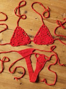 Pure Color Strap Three-Point Swimsuit Hollow out Bikini Low Waist Shorts Polyester Fiber Street Style Summer Casual Pants