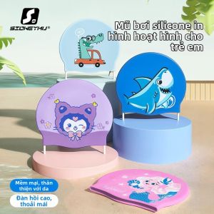 Keluojing | Mũ Bơi Silicone Chống Thấm Nước Không Áp Lực Dễ Thương