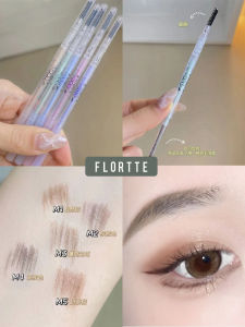 Flortte Double-Ended Eyebrow Pencil Waterproof Sweat-Proof Long-Lasting Color-Matching Beginner-Friendly Smudge-Proof