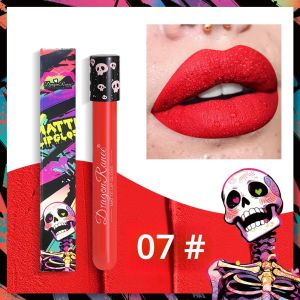 แวมไพร์มะกอกสีเขียวสีดํา Phantom สีม่วงฮาโลวีนแต่งหน้าสร้างสรรค์ Vintage Matte Gold Silver Lip Color