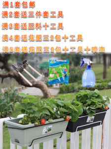 Nordic Style Large Size Plastic Hanging Flower Pot for Balcony Vegetable Gardening Long Rectangle Plant Tray Home Garden