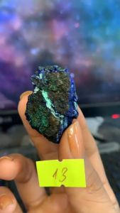 Viên đá khoáng vật Azurite Machalite MAgic tự nhiên năng lượng Vũ trụ 12a
