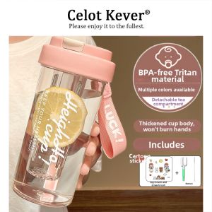 Transparent Large Capacity Portable Sippy Cup