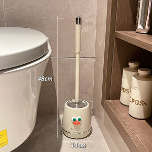 Cute Wall-Mounted Toilet Brush Set Household Cleaning Tool No Dead Angles round Plastic Durable Toilet Brush for Bathroom