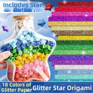 YUANHAO | Colorful Glitter Gradient DIY Origami Strips 18 Colors