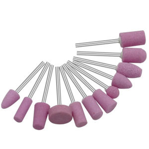 12Pcs Abrasive Polishing Mounted Stone For Rotary Tools Grinding Stone Wheel Head Tools 2.35mm Shank Mini Nail Drill Bit Set