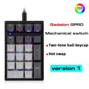 Motospeed K3 Numeric Mechanical Gaming Keyboard 21 Keys RGB Backlight With Hot Swap Custom Programming Keypad For PC Laptop