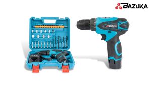 สว่านไร้สาย BAZUKA 89V พร้อมชุดอุปกรณ์ ปรับความแน่นในการขันได้ถึง 18 ระดับ แบตเตอรี่ 1 ก้อน
