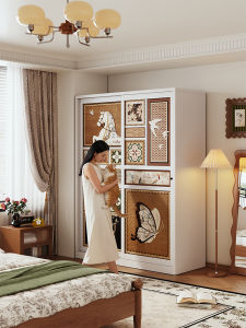 MEISD | French Vintage Carbon Steel Sliding Door Wardrobe