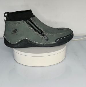 Prelesty Fashion Kulit   Sepatu Boots Pria Resleting Casual Tinggi Formal Shoes Kekinian Cowok Dewasa Kerja Kantor 365