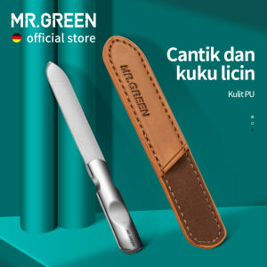 MR.GREEN Double Sided Nail Files Stainless Steel Manicure Pedicure Grooming For Professional Finger Toe Nail Care Tools With PU leather Holster