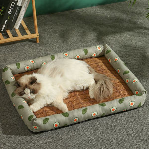 Eco-friendly Cooling Mat For Dog Summer Rattan Pet Cooling Mat Cooling Pad For Cat