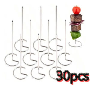 10-30pcs Stainless Steel Skewer Grill Kabob Skewers Sticks For Grilling Reusable Kebab Barbecue BBQ Stick Special Baking Needle