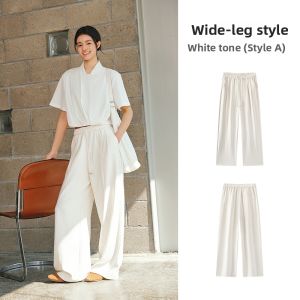 Semir | Summer Loose Pleated Textured Wide Leg Pants