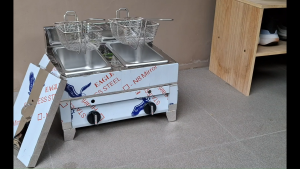 PURE STAINLESS DOUBLE DEEP FRYER - SMALL
