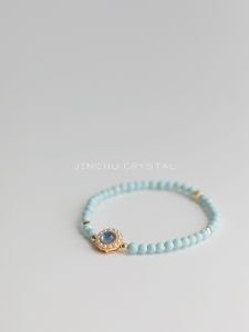 Natural Green Spruce Hand Bracelet Xiaomi Beads Original Stone Mineral Jewelry for Women Unique Chinese Style