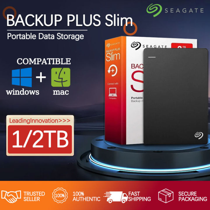 Seagate Hard Drive 2TB/1TB Backup Plus Slim External Hard Drive