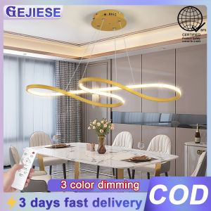 GEJIESE 50W 70W 80W dinning room chandelier light modern design high ceiling height adjustable chandeliers sala chandeliers with remote for living room