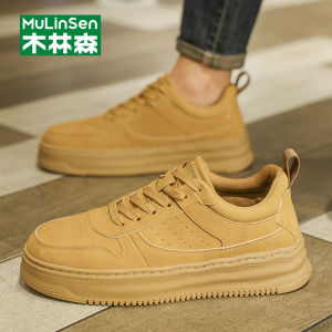 Mens Casual Shoes Fashionable Brown Retro Sneakers Sporty Trendy Winter Boots Leisure Footwear for Youth Glue Adhesive Shoes