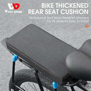 WEST BIKING Bike Thickened Soft Rear Cushion Waterproof Bicycle Rear Seat Cushion with High Elastic Sponge for MBT Road Bike