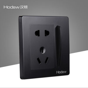 Black Single Switch Socket Panel Personalized Creative Home Decor Nordic Industrial Style Hotel INS 86 Type Switch Socket Set