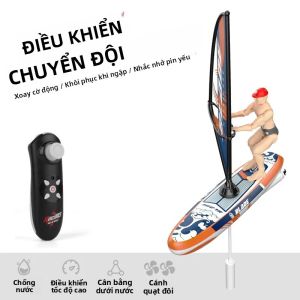 Thuyền Đua Điều Khiển Từ Xa 2.4G Mô Hình Thuyền Kayak Chèo Mái Thiết Kế Xoay Lấp Lánh Quà Tặng Sinh Nhật Cho Trẻ Từ 6 Tuổi Trở Lên