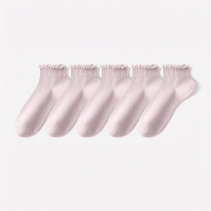 FENGTING | Summer Lightweight Pure Cotton Crew Sock Moisture-Wicking Pill-Resistant Antibacterial Odor-Proof