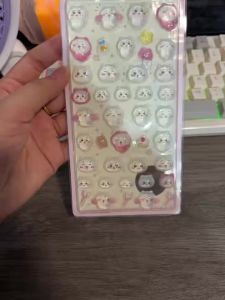 Bandai | Miếng Dán Pha Lê 3D Phong Cách Hoạt Hình Dễ Thương Hachiware Để Trang Trí Ốp Điện Thoại Mô Hình Nổi Ba Chiều Của Bandai
