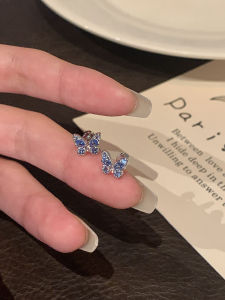 Butterfly Shaped Titanium Steel Stud Earrings Medical Grade Flat Bottom Flashing Screw on Ear Bone Coils Fashionable Jewelry