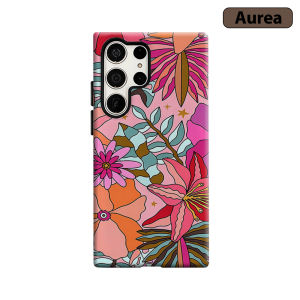 Potdemiel | Boho Tropical Floral Phone Case for Samsung Galaxy S26 S25 Ultra S24 S23 Ultra Plus Shockproof Double Layer Tough Back Cover