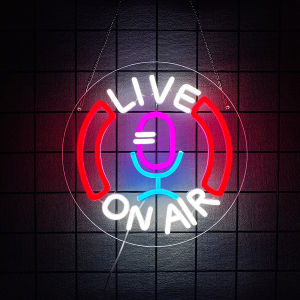 On Air Neon Sign for Wall DecorLive Show LED Artwork Décor for Live Room Game Room Broadcasting RoomMusic StudioUSB Powered