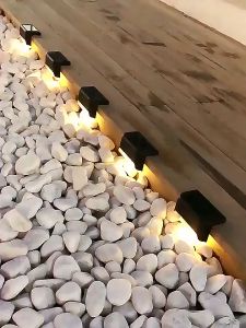 Lampu Taman Hias Solar Sensor Cahaya IP44 Warm White 4 PCS