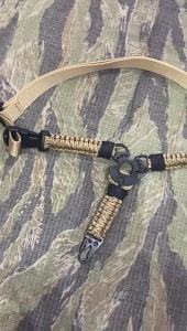 2025 Cross-Border Multifunctional American Style Braided Paracord Military Enthusiast Outdoor Vertical Single Point Tactical Strap Multi-color