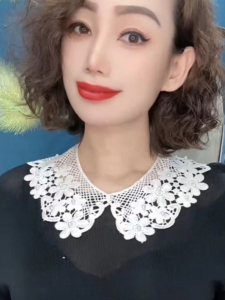 [Cut Out Shell Pearls Fake Collar] Easiest for Match Lace Fake Collar New Arrival Womens Shawl Lace Anti-Aging Elegant Summer Thin