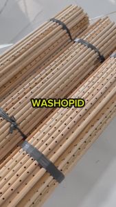 Sabuk sangkar bulat 10 batang lubang bor 25mm Jarak lubang 12cm Jati