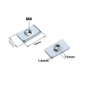 Bộ 50 Đai Ốc Chữ T Mạ Kẽm M3 M4 M5 T-Slot Tee Nuts Cho V-Slot Nhôm Profile Tương Thích Với Các Bộ Phận Máy In 3D