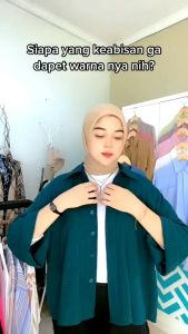 Kemeja Crop Linen Crinkle Outher Crop Oversize LD 120