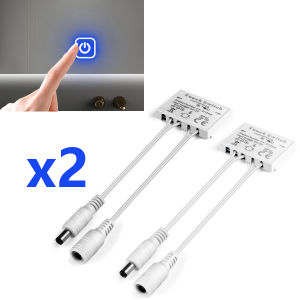 2PCS a Pack Touch Switch Dimmer for LED Light Strip Mirror Backlight Controller DC12V Srepless Dimming Home Switch