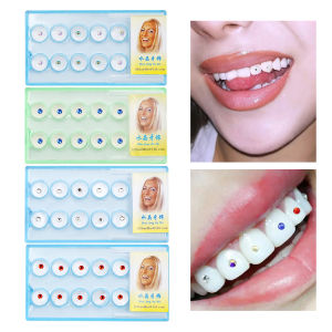 10pcs/box Dental Diamond Crystal Ornaments Jewelry Gem Tooth Material Teeth Whitening Beautiful Shining Oral Teeth Decoration