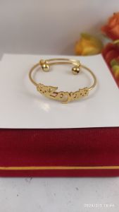 gelang HK stel ukir nama sendiri titanium elegant lapis emas 24k