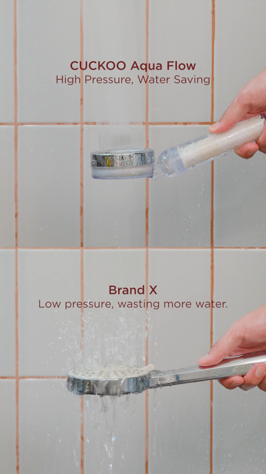 CUCKOO AquaPro Filtered Shower Head With Head & Body Filter - CB Version