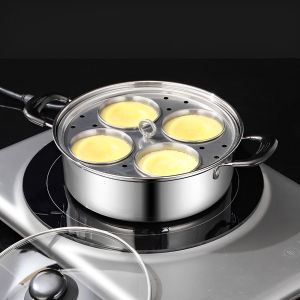 ไข่ Poacher สแตนเลสสตีลไข่ Maker หม้อไข่ Poaching PAN Stovetop ไข่ Poacher หม้อสําหรับ Induction Cooktop เตาแก๊ส