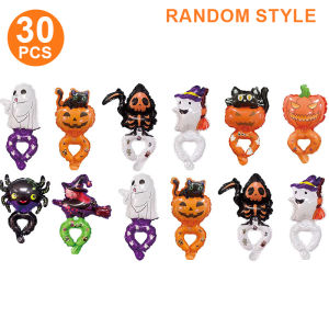 30 Chiếc Bóng Bay Đeo Tay Halloween Bằng Giấy Nhôm Trang Trí Tiệc Tùng Kiểu Dáng Hoạt Hình Động Vật Ngẫu Nhiên Dùng Cho Tiệc Sinh Nhật Halloween