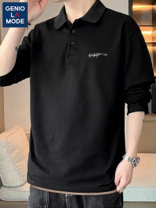 Loose Fit Polo Shirt Hoodie Mens Spring Autumn Simple Style Long Sleeve Moisture Wicking Polyester Casual Wear for Teens