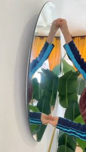 [Vater] LED Semi Round Mirror Wall Mirror Vanity Mirror Bathroom Lampu Cermin Dinding Solek IKEA Mirror Cermin Bilik Mandi IKEA